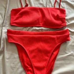 Hollister Vibrant Coral/Red Swimwear
